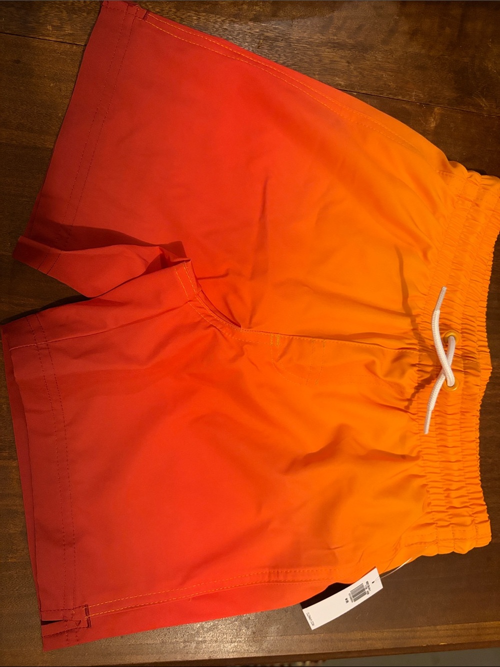 Old Navy Orange Ombre Boys' Swim Trunks with Drawstring